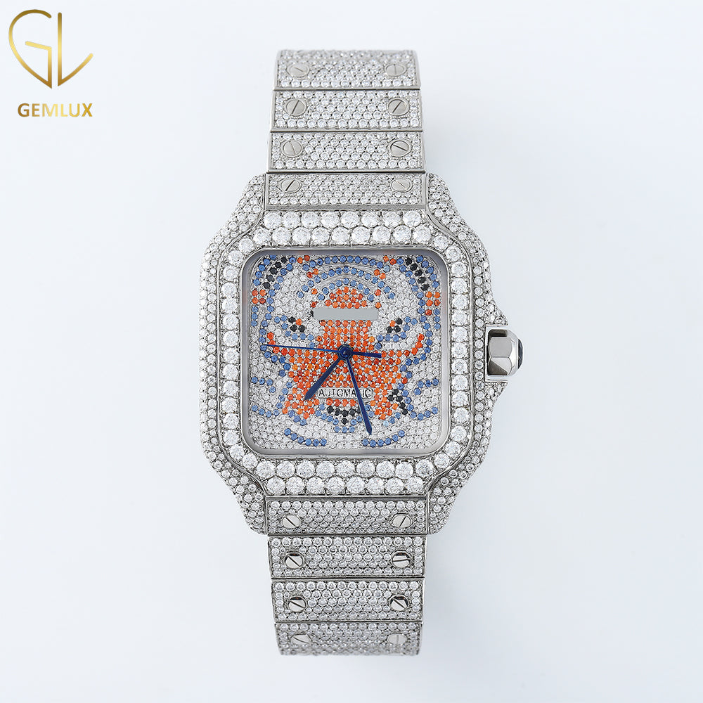 Square Dial Cerified Lab Grown Diamond Hip Hop Watch