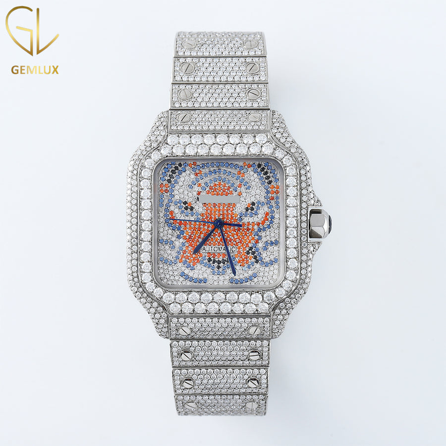 Square Dial Pass Diamond Tester D VVS Moissanite Hip Hop Watch
