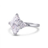 Three Stone Marquise Cut Moissanite Diamond Engagement Ring