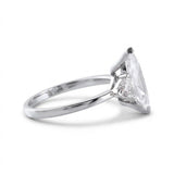 Three Stone Marquise Cut Moissanite Diamond Engagement Ring