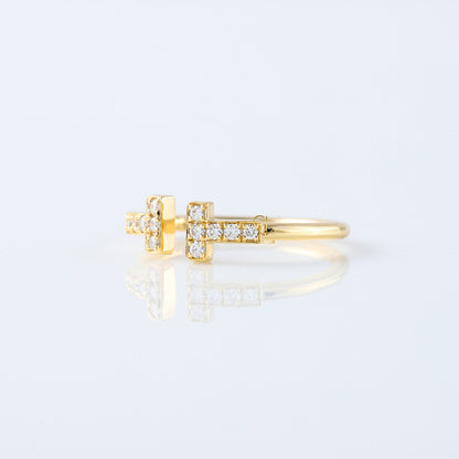 Tiffany Style Moissanite Diamond Engagement Ring