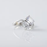 Toi Et Moi Pear & Emerald Cut Moissanite Engagement Ring