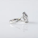 Toi Et Moi Pear & Emerald Cut Moissanite Engagement Ring