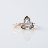 Triangle Shape Round Cut Moissanite Diamond Engagement Ring
