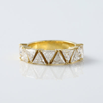 Trillion Cut Lab Grown Diamond Eternity Wedding Band
