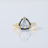 Trillion Cut Lab Grown Diamond Halo Ring