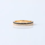 Two Row Round Cut Natural Diamond Eternity Band