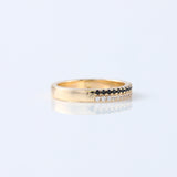 Two Row Round Cut Natural Diamond Eternity Band