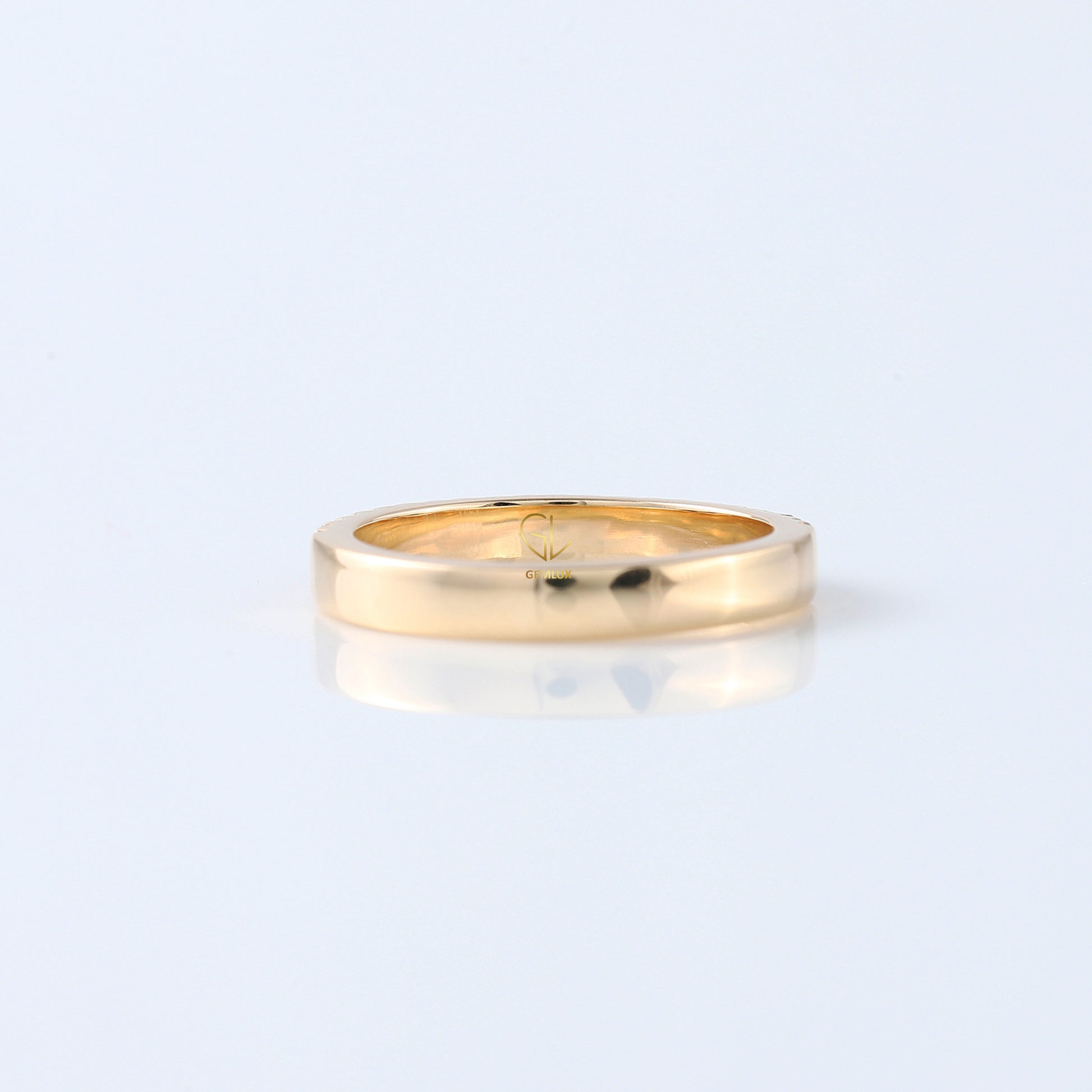 Two Row Round Cut Natural Diamond Eternity Band
