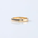 Two Row Round Cut Natural Diamond Eternity Band
