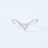 V Shape Lab Grown Diamond Wishbone Wedding Ring