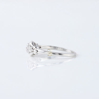 Vintage Art Deco Lab Grown Diamond Solitaire Engagement Ring