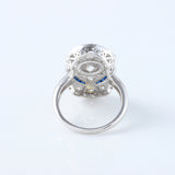 Vintage Art Deco Round Cut Lab Grown Cocktail Ring