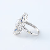 Vintage Art Deco Round Cut Lab Grown Cocktail Ring