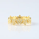 Vintage Flower Inspired Lab Grown Wedding Band