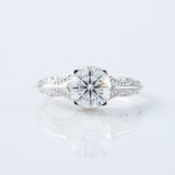 Vintage Inspired Lab Grown Art Deco Filigree Ring