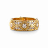 Vintage Inspired Milgrain Lab Grown Wide Wedding Band