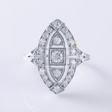 Vintage Inspired Moissanite Milgrain Ring