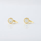 Vintage Inspired Old European Round Cut Moissanite Earrings