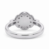 Vintage Art Deco square cluster lab-grown diamond ring with pavé shoulders