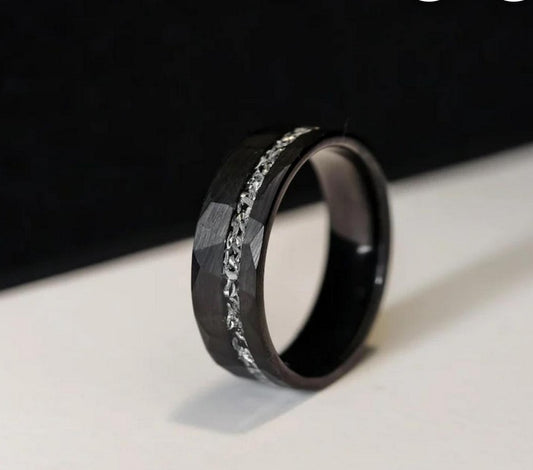 Custom order for Tyler 4 bands in 935 Germans silver 1st part payment