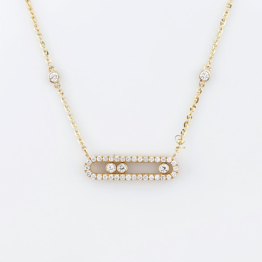 Custom Order For Nithya Anandan, 18K Gold Necklace, Bracelet and Earrings with Lab grown diamond