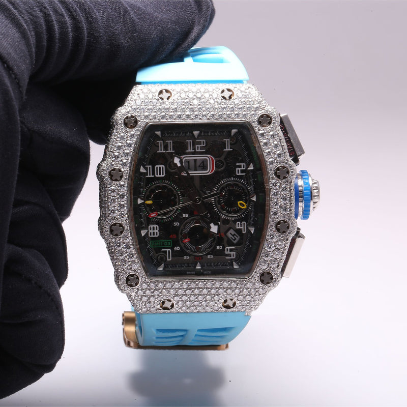 VVS Moissanite Diamond Branded Chronograph Hip Hop Watch