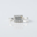 Baguette Cut Moissanite Solitaire Engagement Rings diamond solitaire ring​ promise rings gold engagement rings​ 