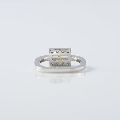 Baguette Cut Moissanite Solitaire Engagement Rings diamond solitaire ring​ promise rings gold engagement rings​ 