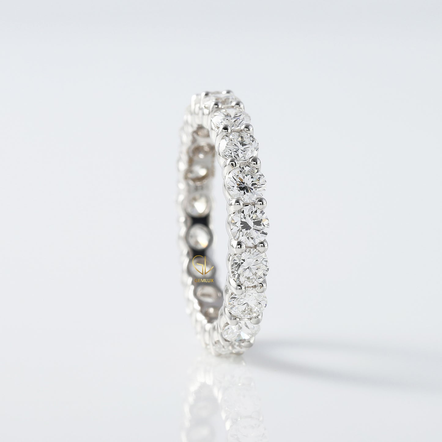 Round Cut Moissanite Eternity Wedding Band eternity ring eternity band ring​ eternity rings​ eternity rings for women wedding band​s diamond wedding bands​ moissanite bands