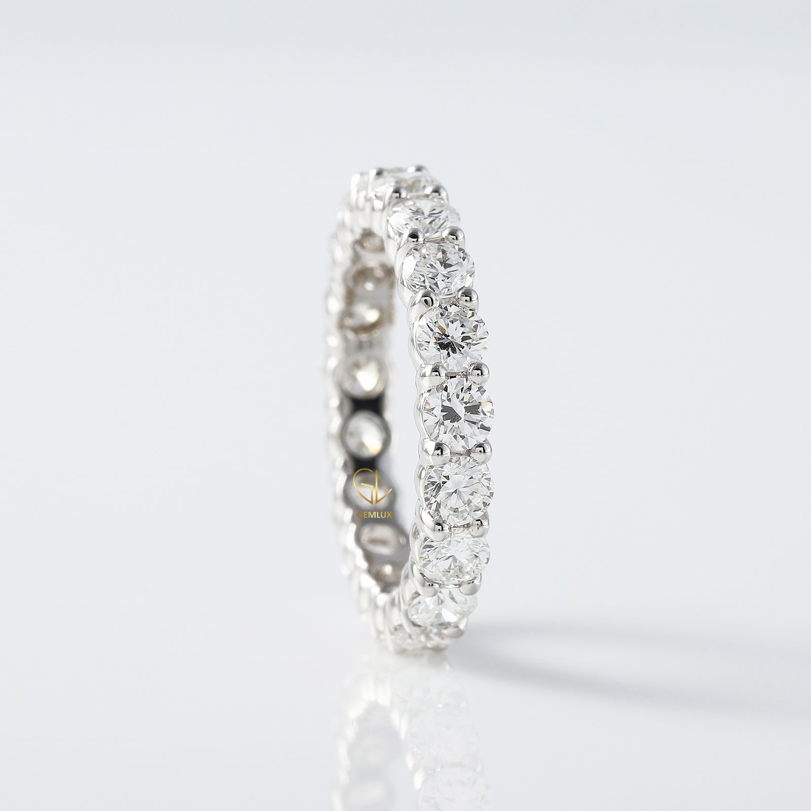 Round Cut Moissanite Eternity Wedding Band eternity ring eternity band ring​ eternity rings​ eternity rings for women wedding band​s diamond wedding bands​ moissanite bands
