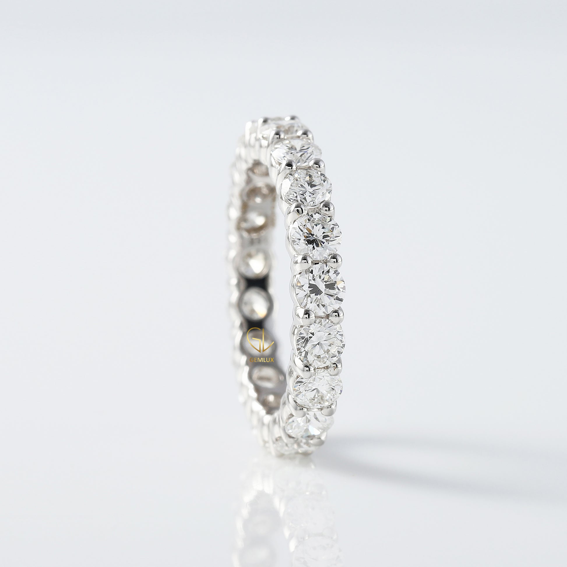 Round Cut Moissanite Eternity Wedding Band eternity ring eternity band ring​ eternity rings​ eternity rings for women wedding band​s diamond wedding bands​ moissanite bands