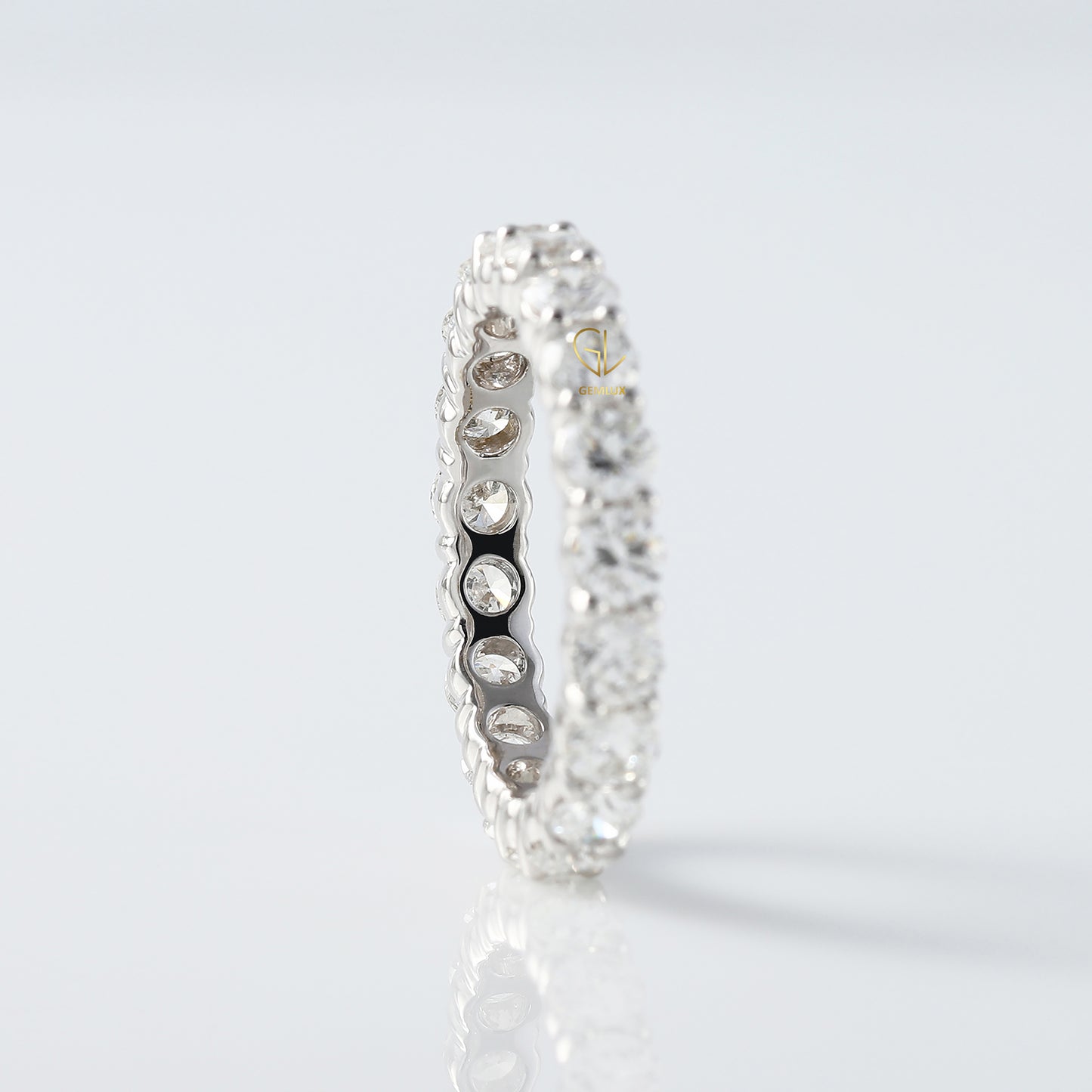 Round Cut Moissanite Eternity Wedding Band eternity ring eternity band ring​ eternity rings​ eternity rings for women wedding band​s diamond wedding bands​ moissanite bands