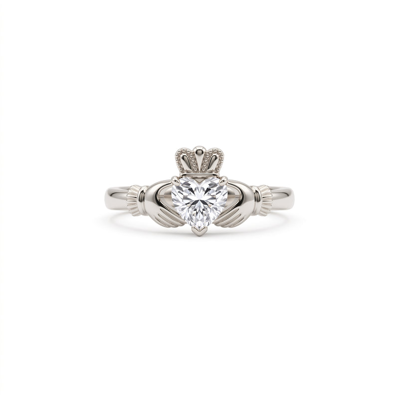 Irish Claddagh Lab Grown Diamond Ring