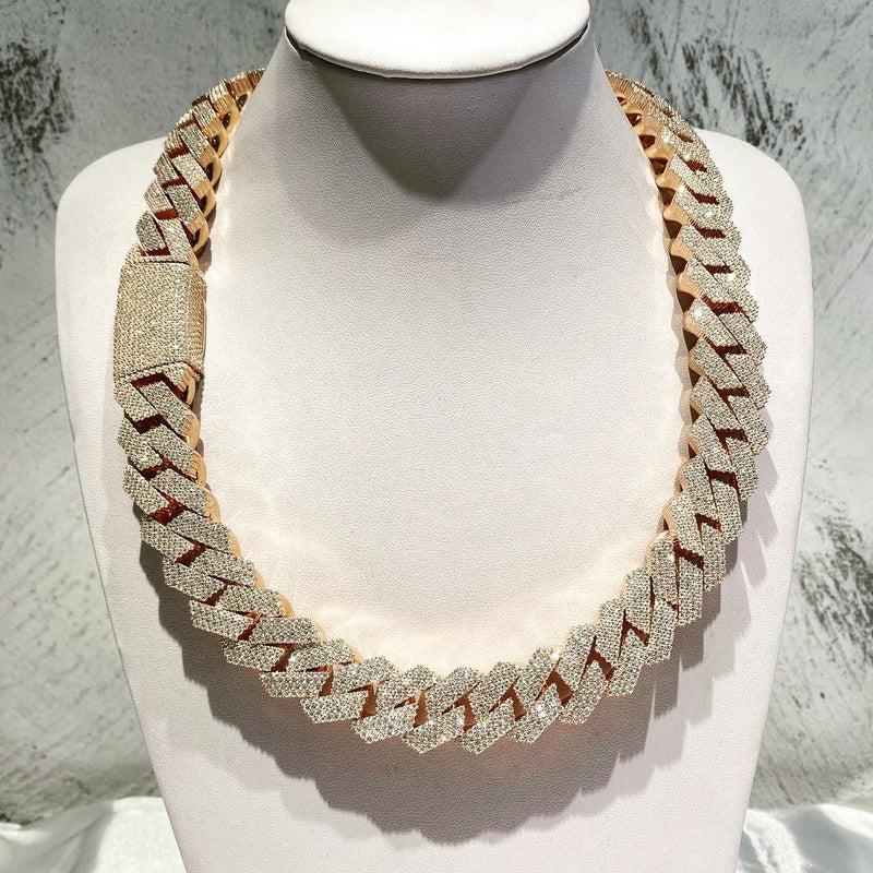 Iced Out VVS Moissanite Cuban Chain