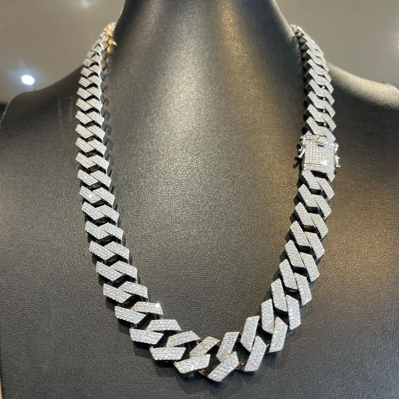 Iced Out VVS Moissanite Cuban Chain