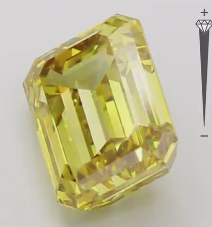 Fancy Intense Yellow Emerald Cut Lab Grown Diamond