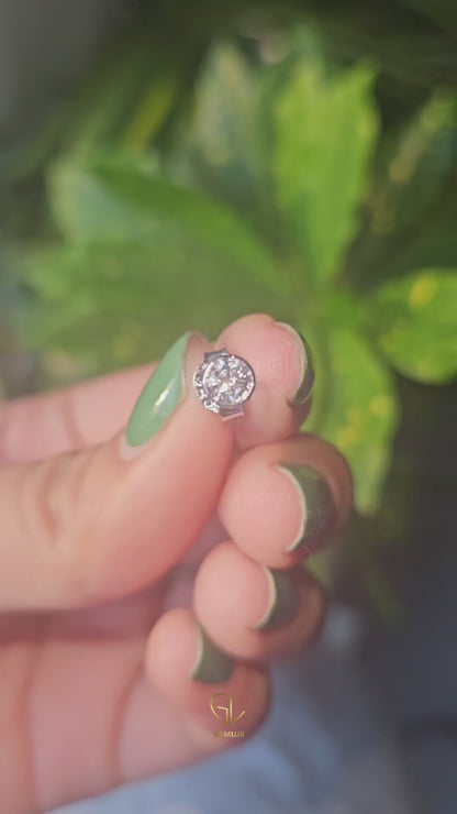 Certified Lab Grown Diamond Bezel Set Stud Earrings