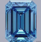 IGI Certified Fancy Vivid Blue Emerald Cut Lab Grown Diamond