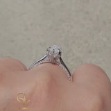 Marquise Engagement Ring Lab Grown Diamond Solitaire Ring