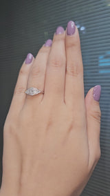 Minimalist Vintage Three Stone Princess Cut Lab Grown Diamond Engagement Ring