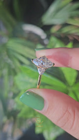 Marquise Cut Moissanite Three Stone Ring