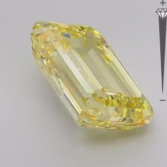 Fancy Intense Yellow Emerald Cut Lab Grown Loose Diamond