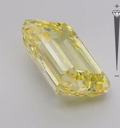 Fancy Intense Yellow Emerald Cut Lab Grown Loose Diamond
