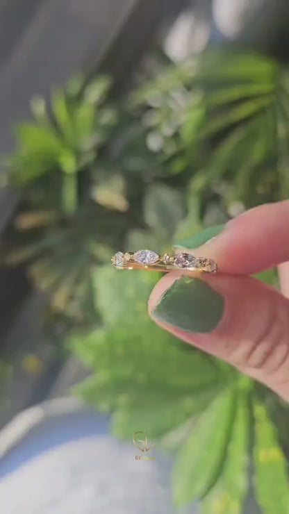 Alternative Stone Lab Grown Diamond Matching Eternity Band