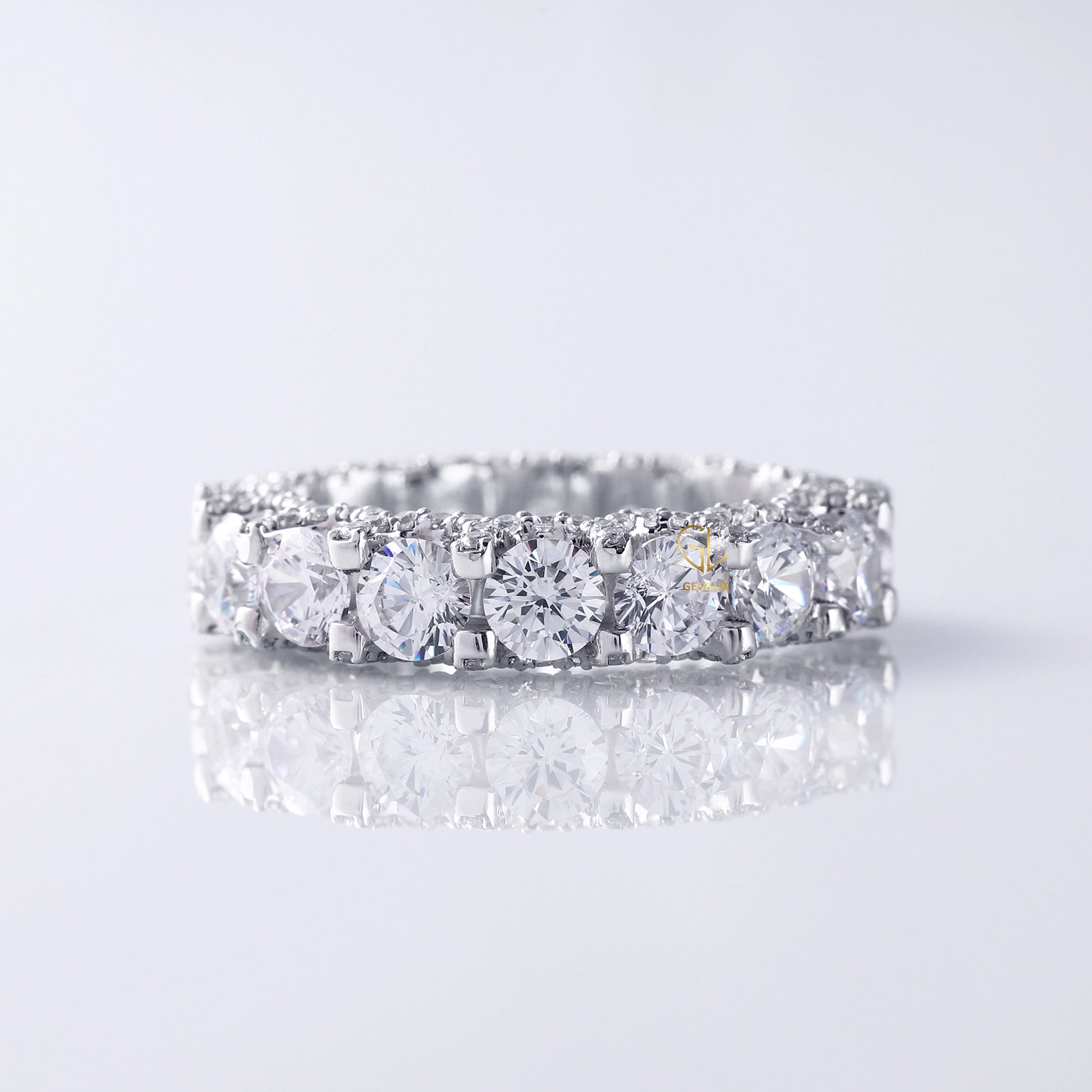 Round Moissanite Eternity Wedding Band diamond wedding bands​ wedding bands​ for women eternity ring eternity band ring​