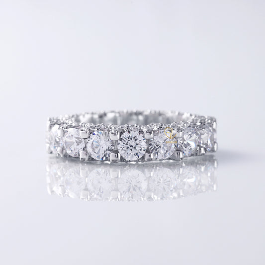 Round Moissanite Eternity Wedding Band diamond wedding bands​ wedding bands​ for women eternity ring eternity band ring​