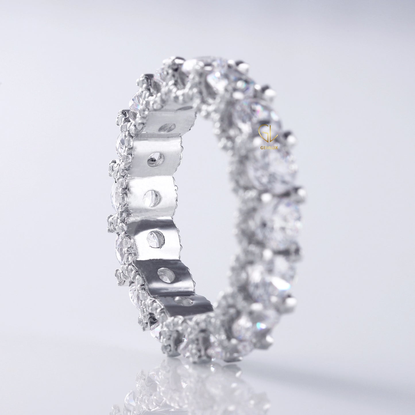 Round Moissanite Eternity Wedding Band diamond wedding bands​ wedding bands​ for women eternity ring eternity band ring​
