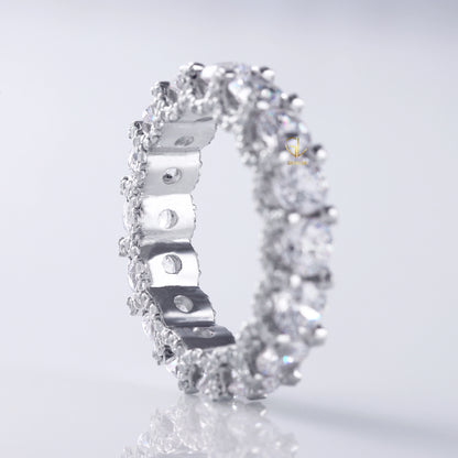 Round Moissanite Eternity Wedding Band diamond wedding bands​ wedding bands​ for women eternity ring eternity band ring​